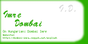 imre dombai business card